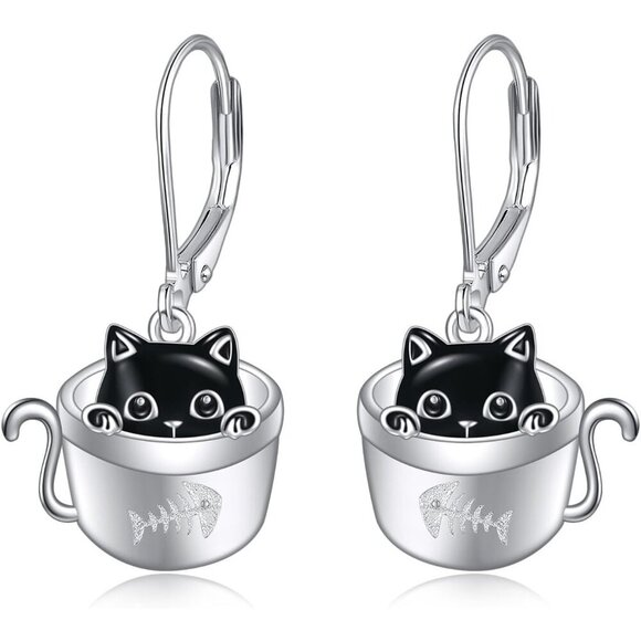 Jewelry - Sterling Silver Moon Cow Eye of Horus Dangle Earrings for Women Gifts Earrings